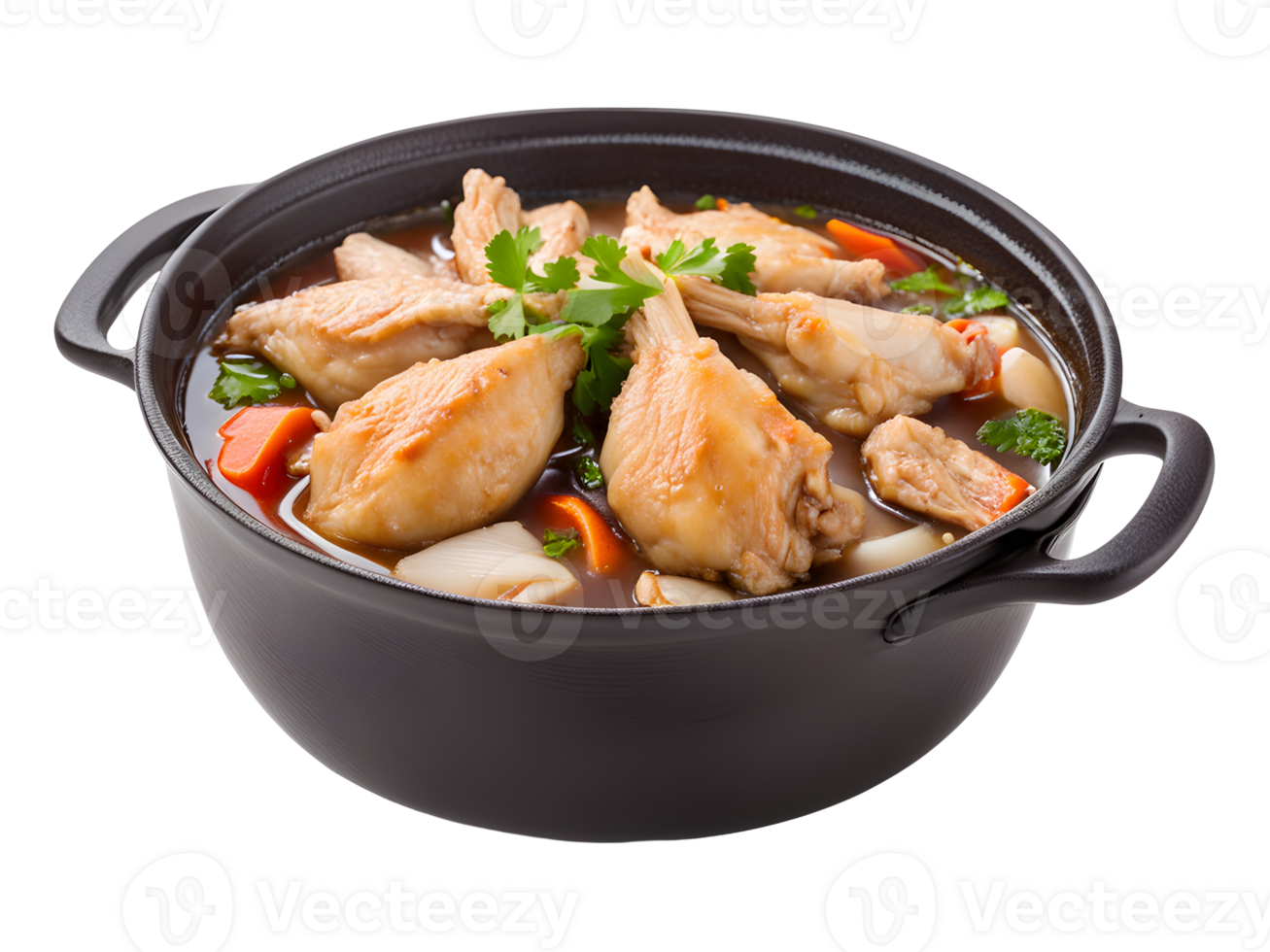 Chicken Hot Pot Isolated on Transparent Background png