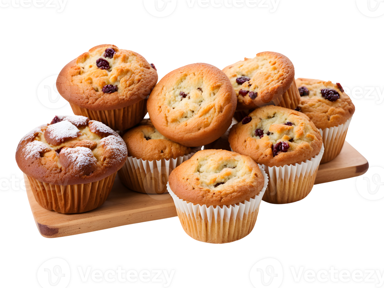Assorted Baked Goods Muffins and Scones Isolated on Transparent Background png