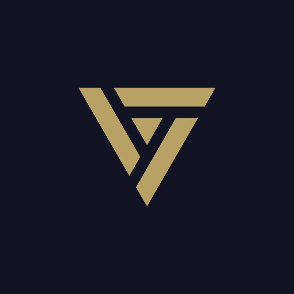 Modern triangle logo vector
