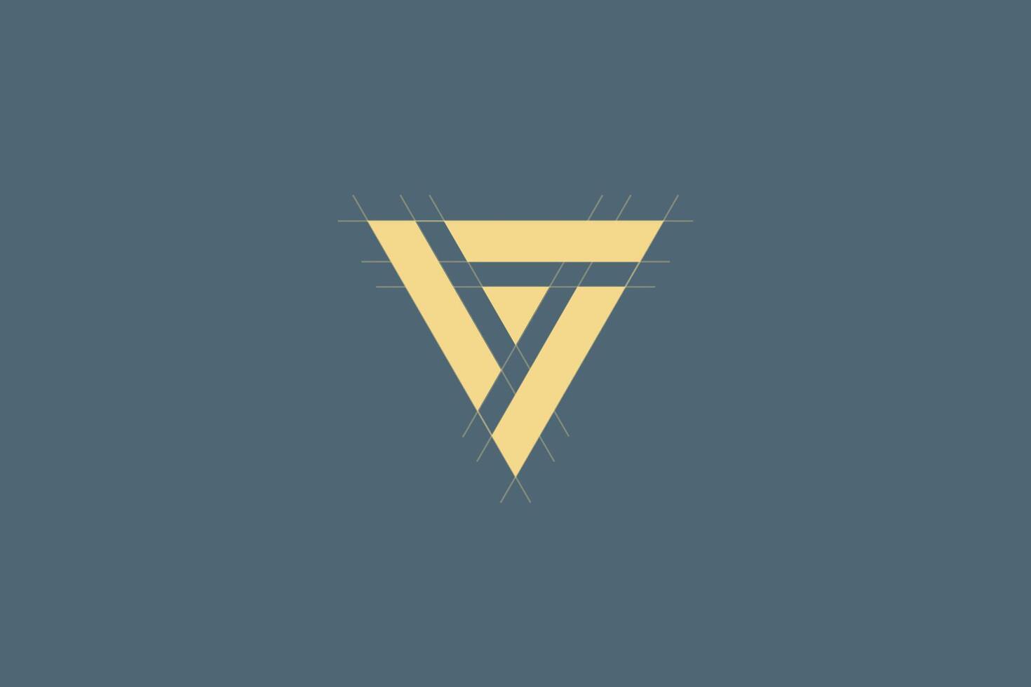 Triangle logo icon design vector