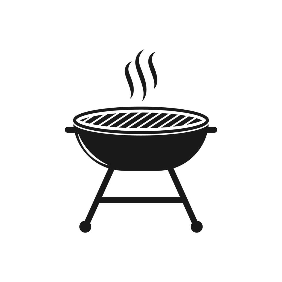 Grill bbq icon illustration isolated on white background vector
