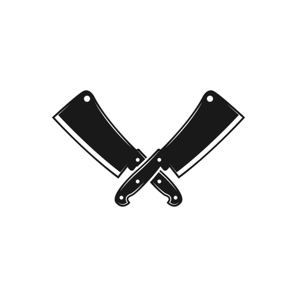 Meat cleaver knife - icon vector