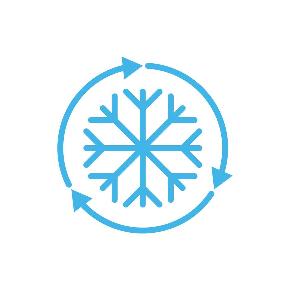 Snowflake icon. snow icon isolated on white background. Symbol of winter, frozen vector