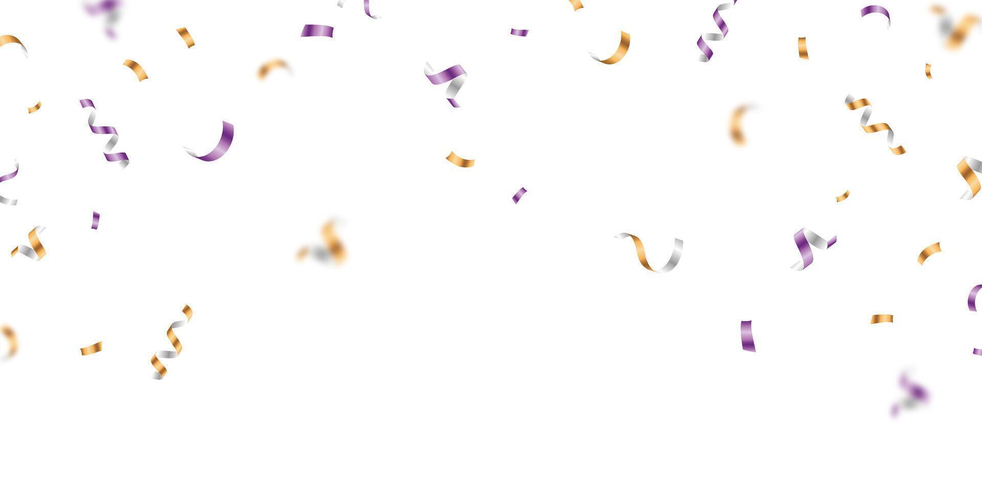 confetti background Stunning purple and gold confetti that zigzag down for the celebration. Festive decoration illustration vector
