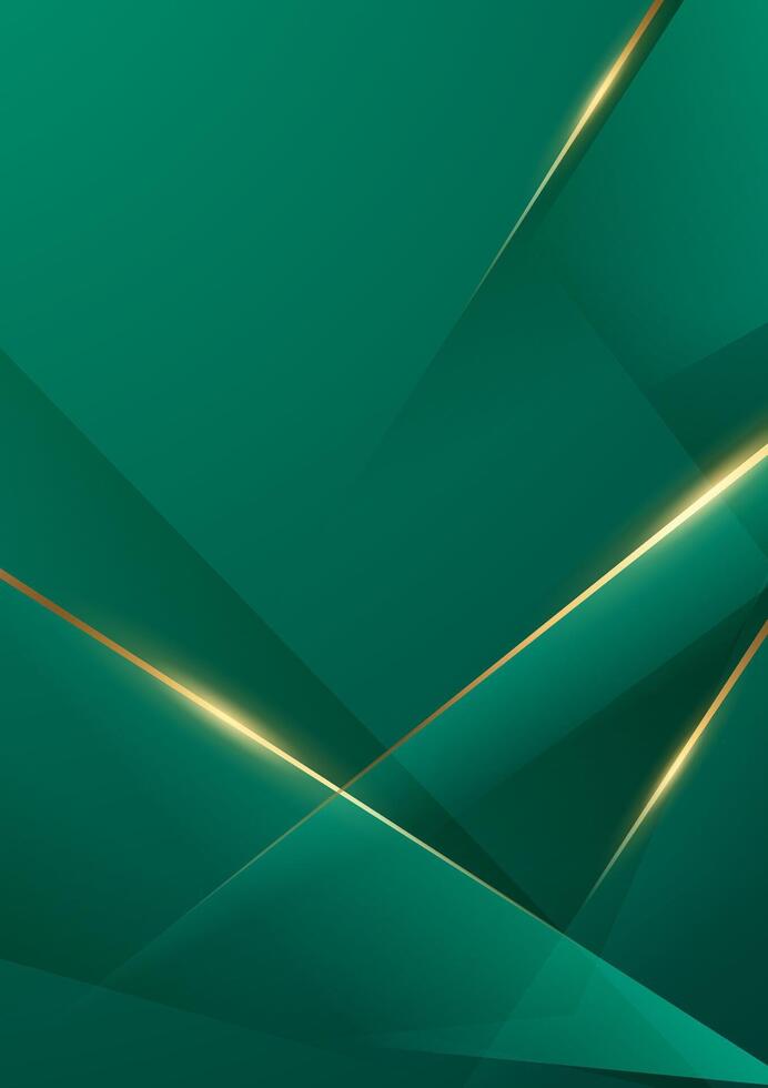 green abstract background design with elegant golden elements illustration vector