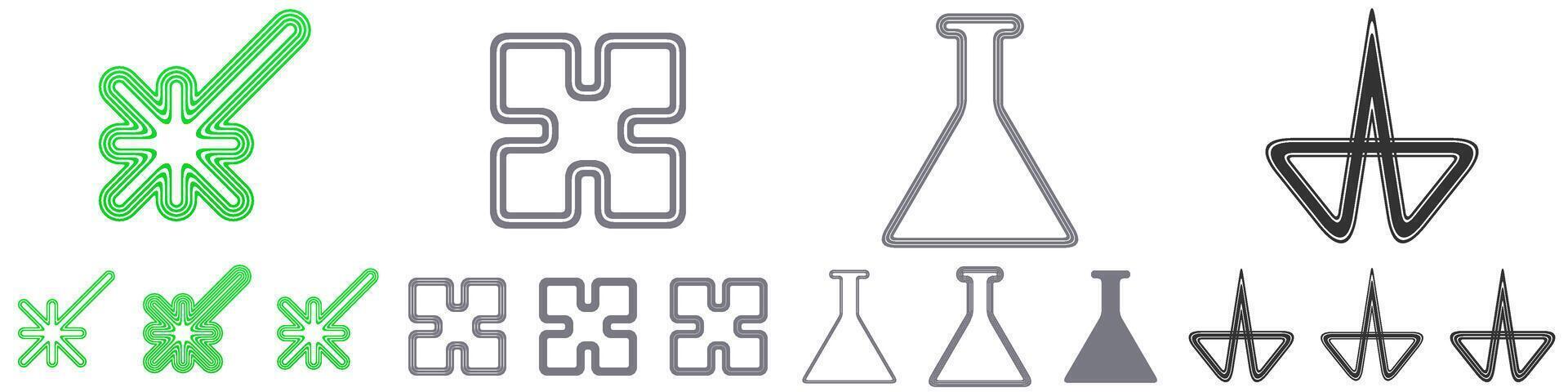 Line logo design collection vector