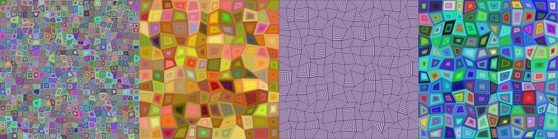 Abstract rectangle polygon background set vector