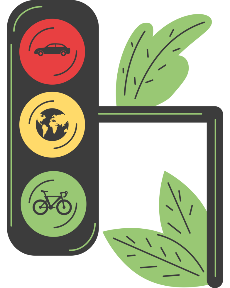 traffic light on car free day png