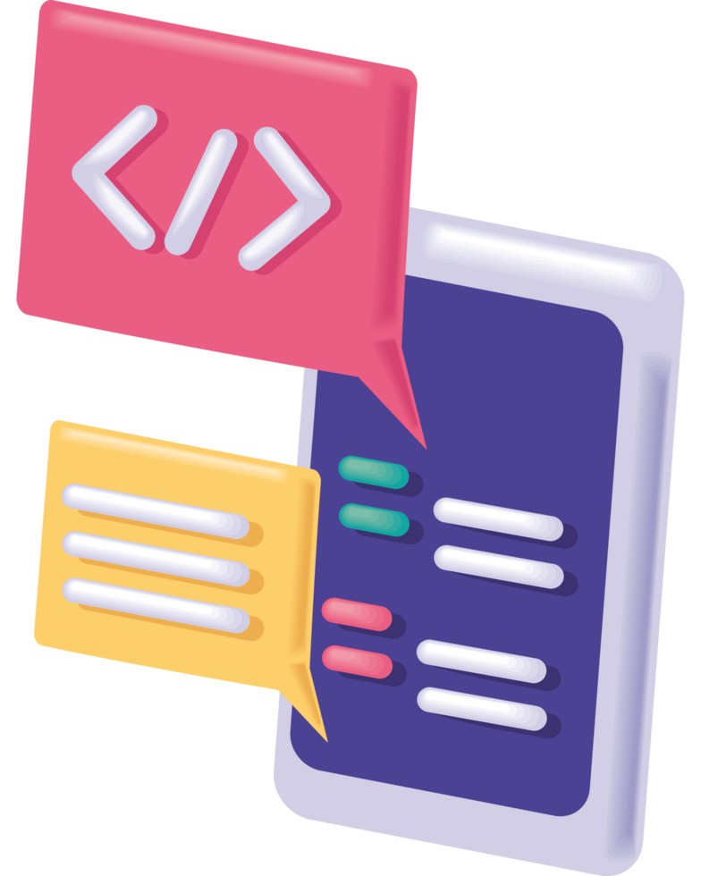 smartphone with programming code png
