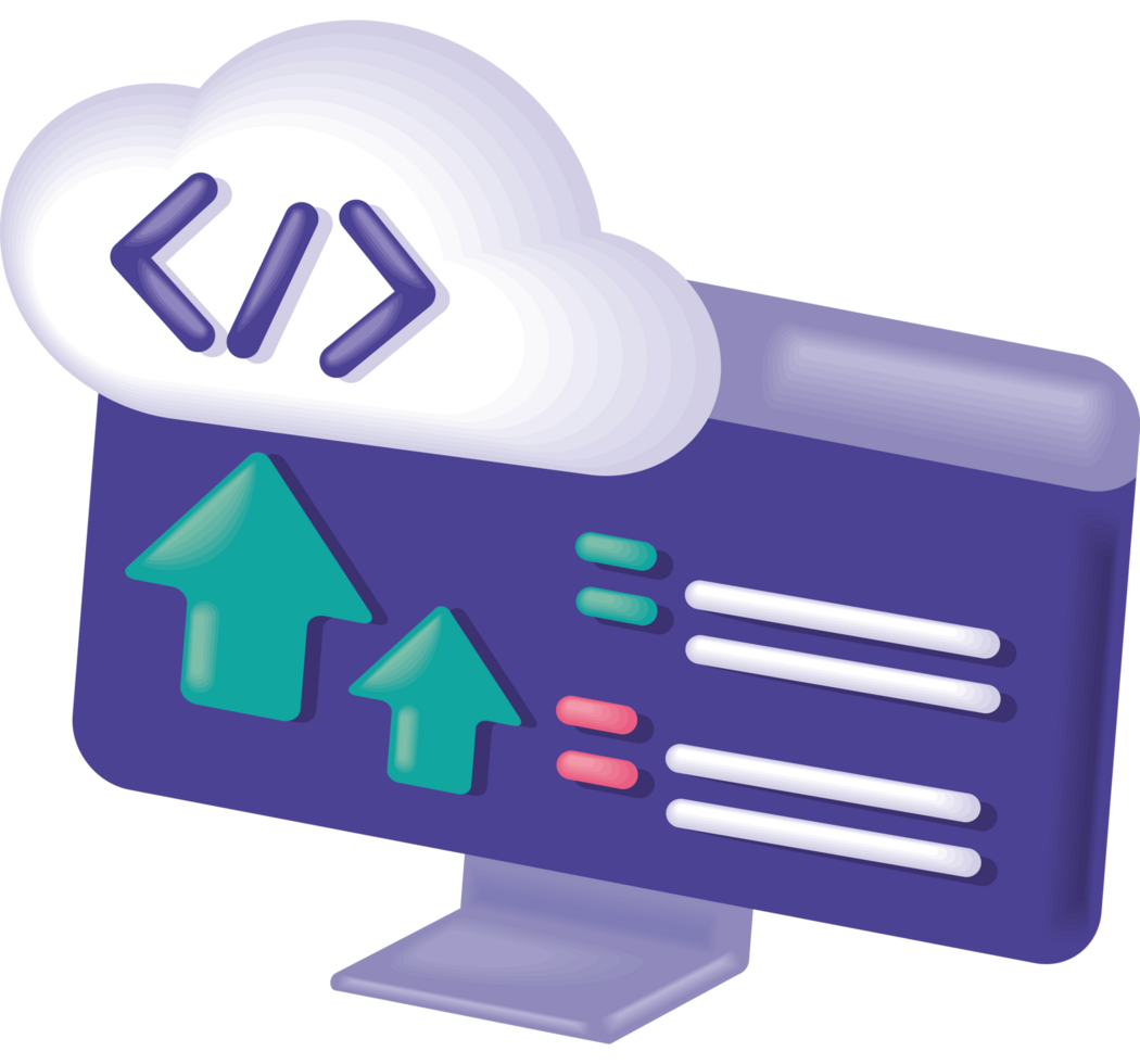 cloud technology and programming code png