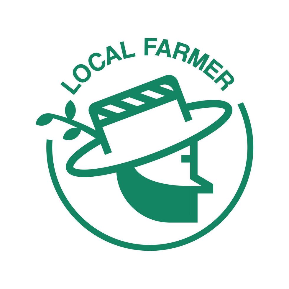 local farmers minimalist logo design vector