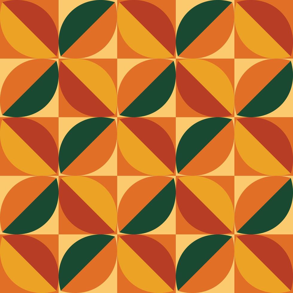 Seamless abstract autumn background, autumn geometric pattern background,. vector
