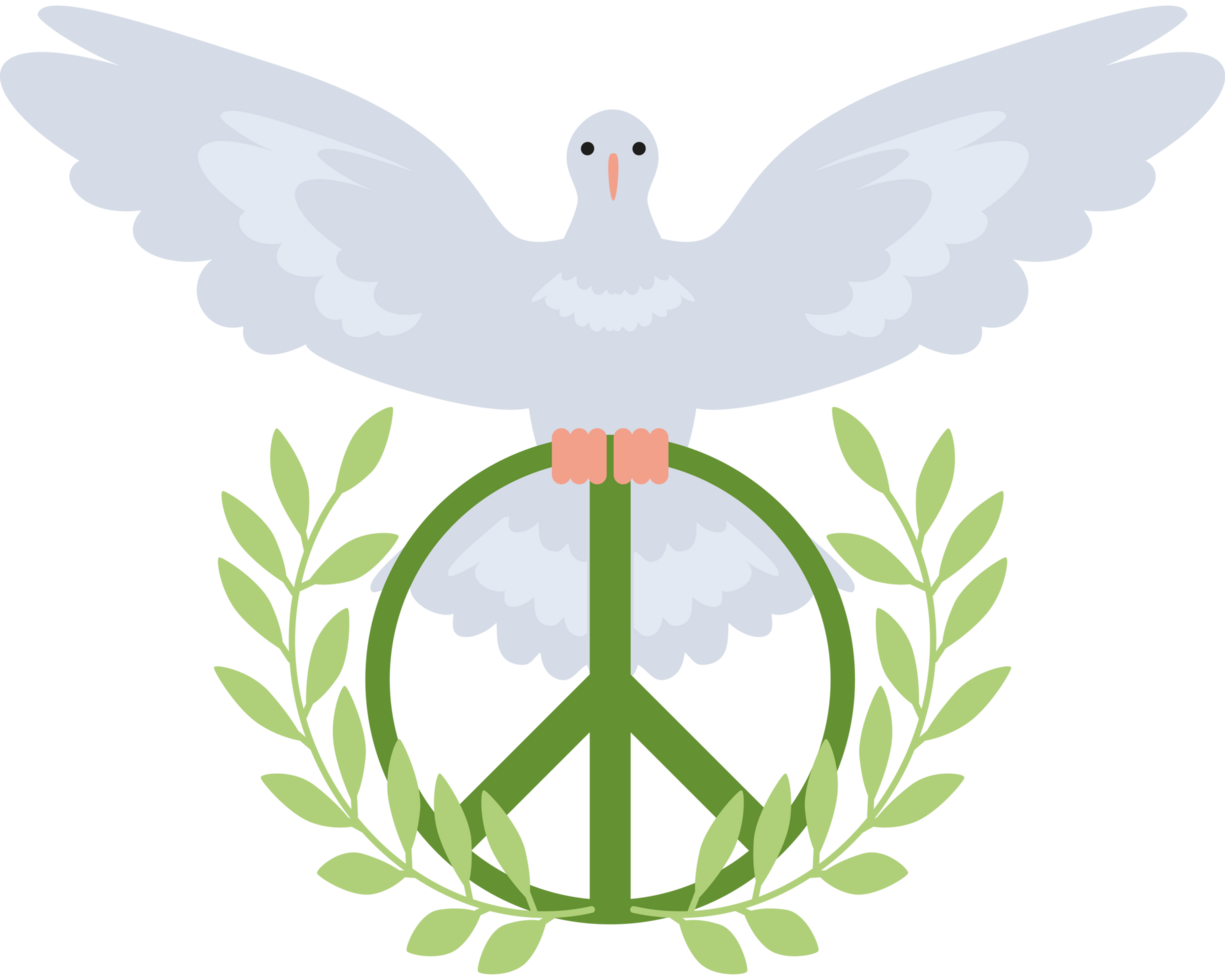 dove flying with a green twig png