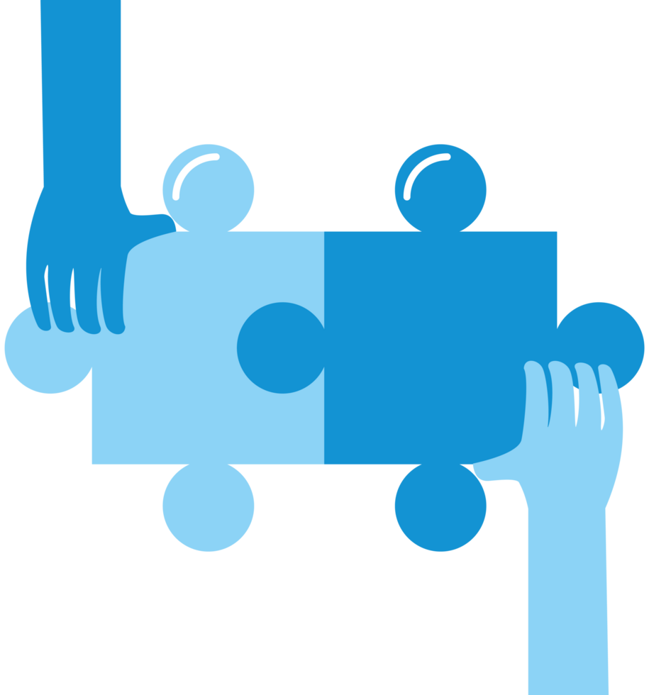 hands assembling puzzles coworking png