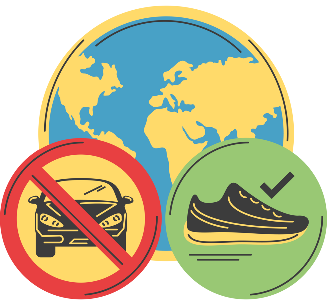 car free day alternative walk png