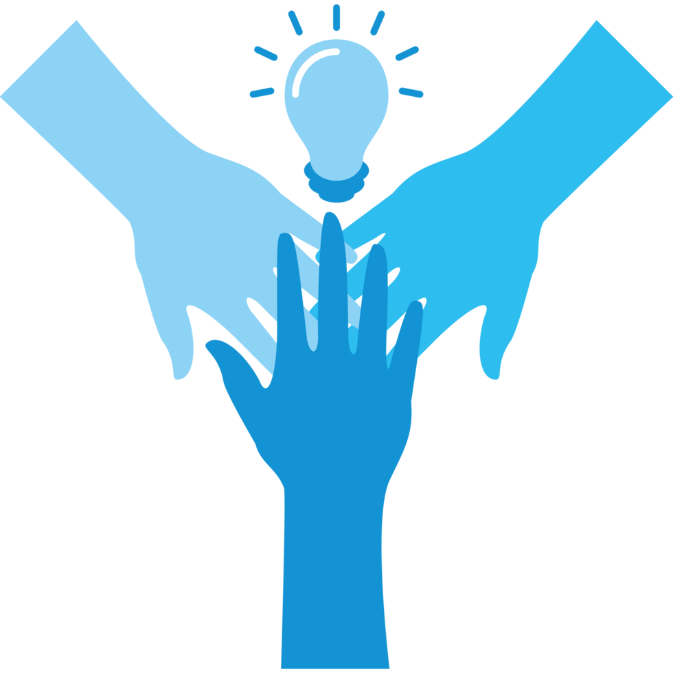 hands together idea and coworking png
