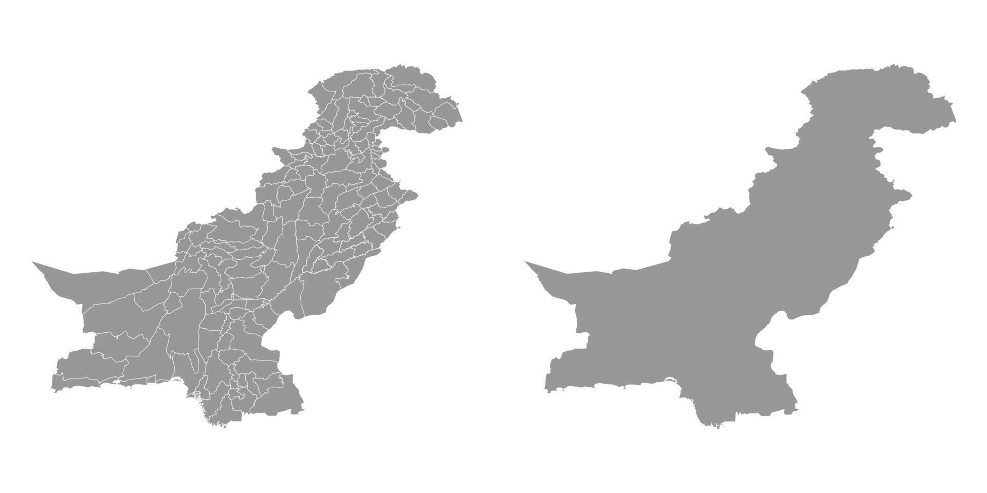 Pakistan map with administrative divisions. illustration. vector