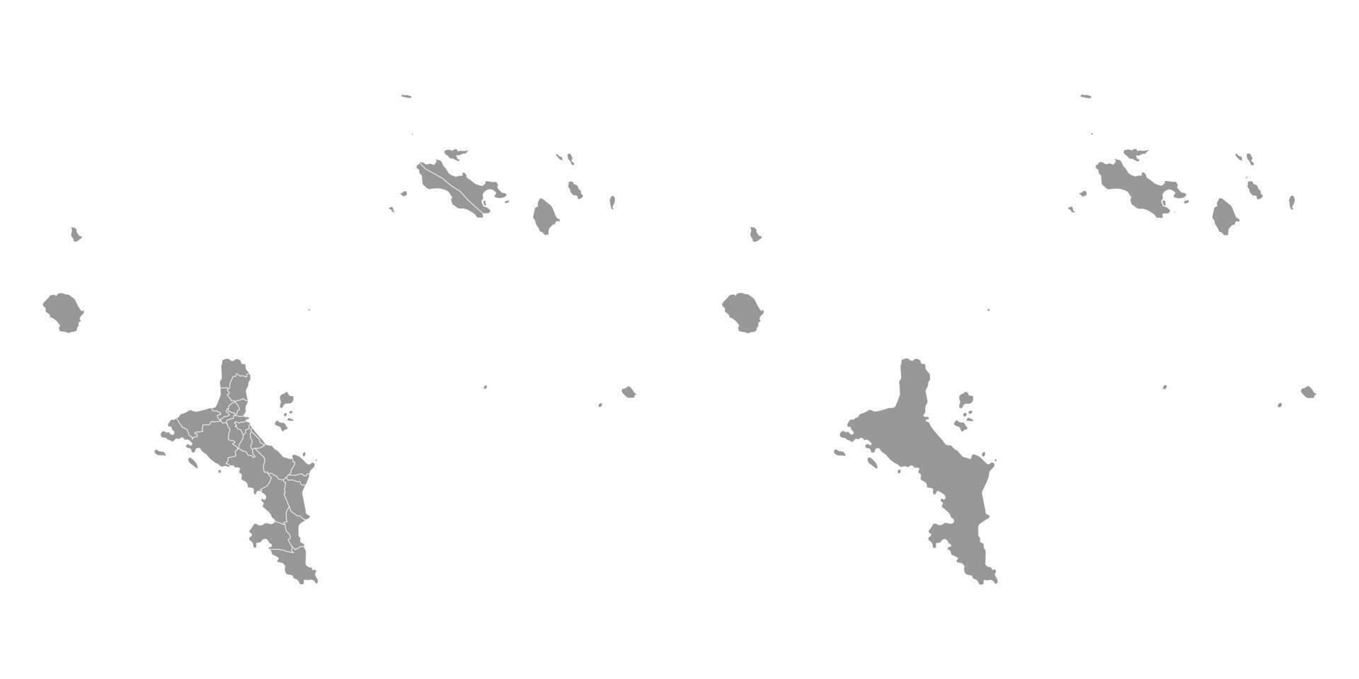 Seychelles map with administrative divisions. illustration. vector