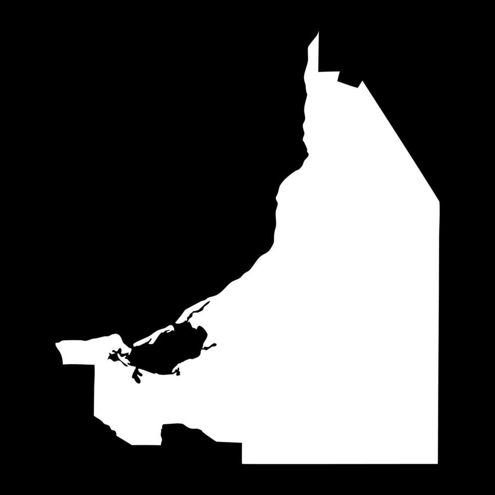 Campeche state map, administrative division of the country of Mexico. illustration. vector