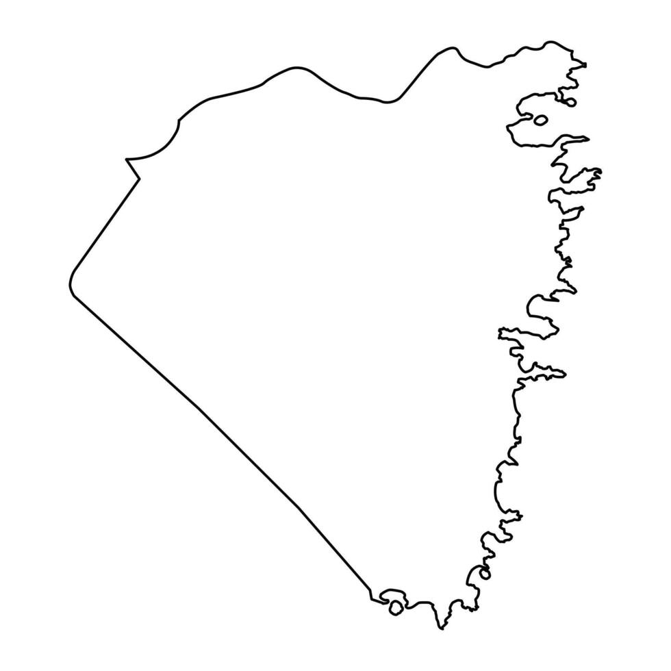 Micoud district map, administrative division of Saint Lucia. illustration. vector