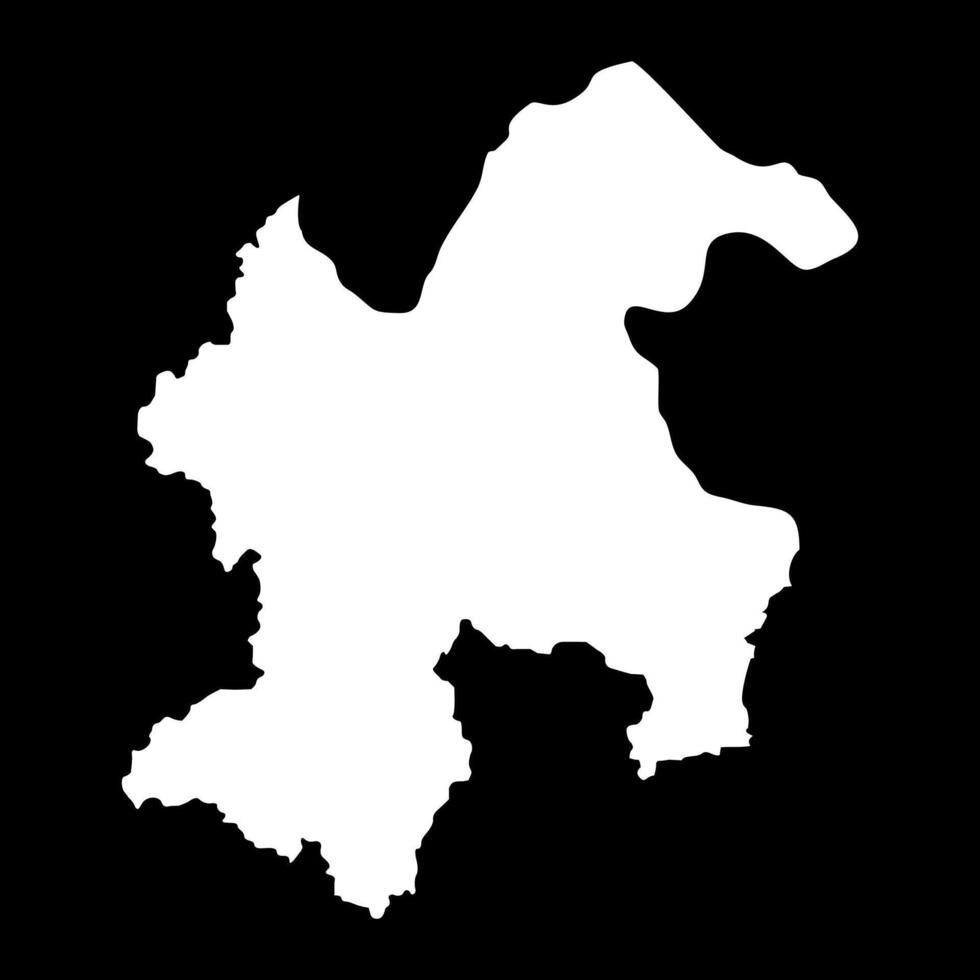 Bor district map, administrative district of Serbia. illustration. vector