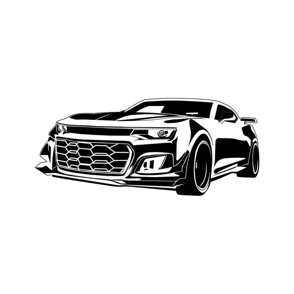 Sport car silhouette logo design for automotive vector