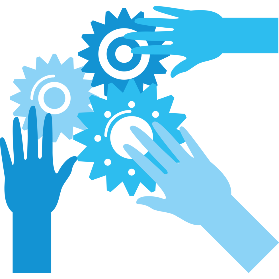asociaciones trabajo colaborativo manos png