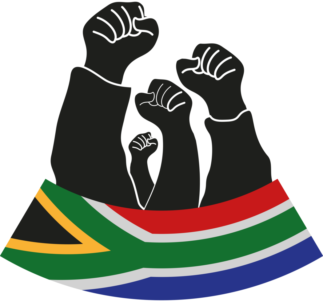 south africa flag liberty hands png
