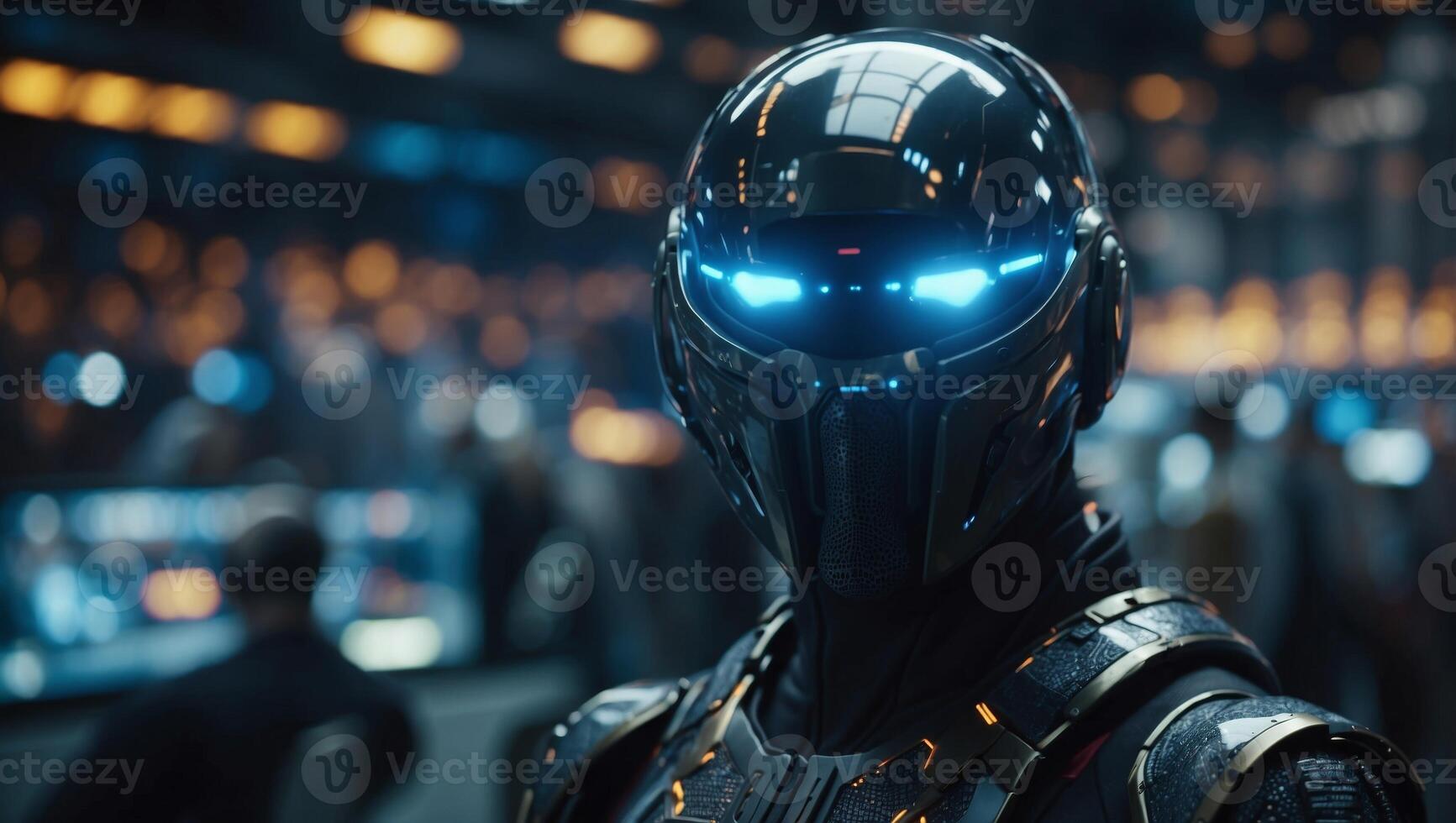 Cutting edge cybersecurity guardian the pinnacle of futuristic digital defense. photo