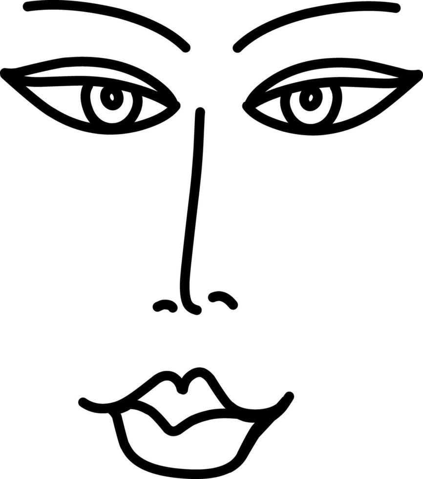Face line are, Face illustration vector