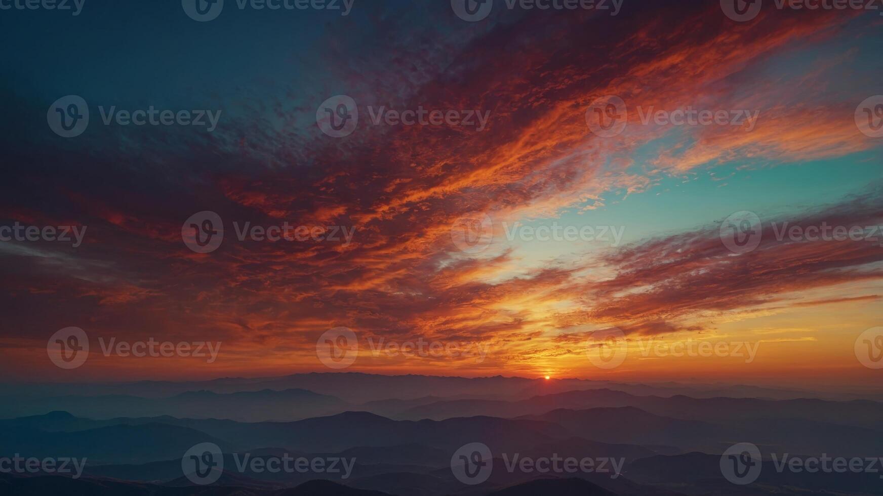 Envision the kinetic beauty of a sunrise gradient vista, where vibrant pigments dance with deeper shades, creating a dynamic interplay of colors and textures. photo