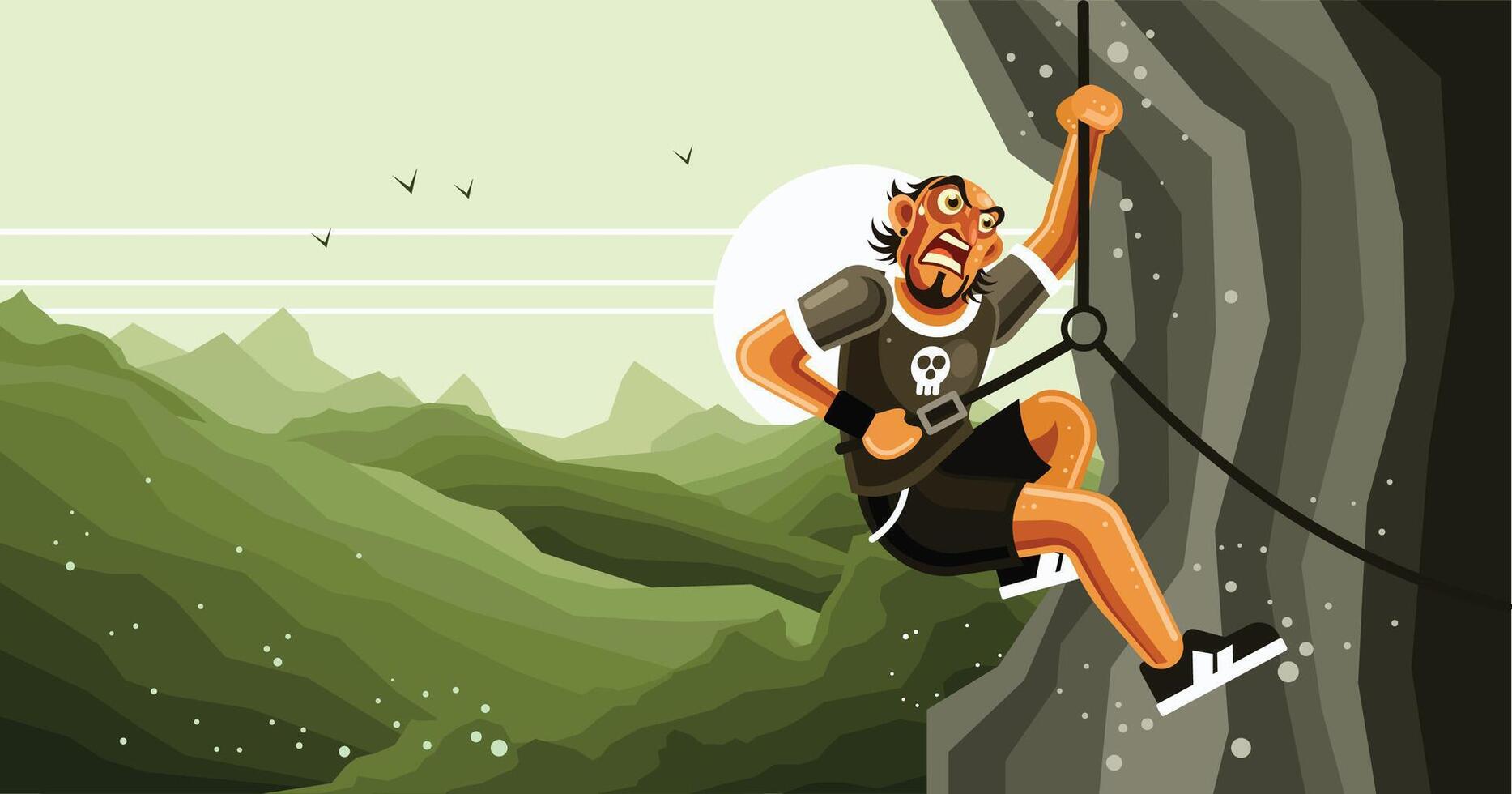 Rock Climber Graphics Illustration vector