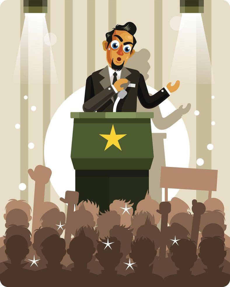 Politicians Speaking Illustration vector