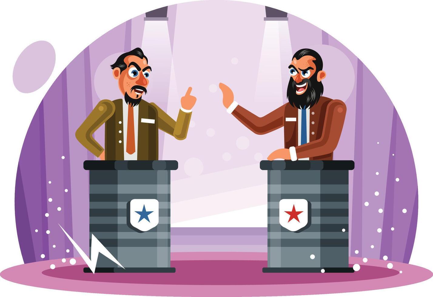 Political Debate Illustration vector