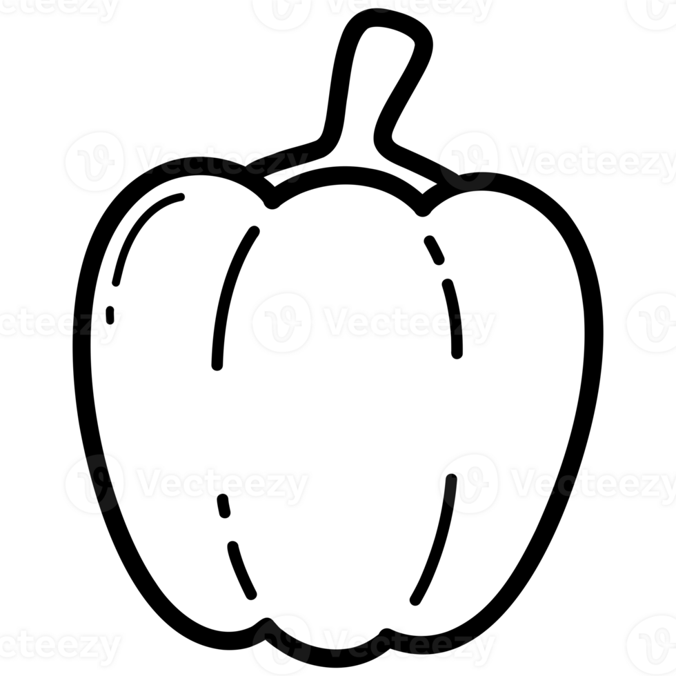 Capsicum veggie doodle png