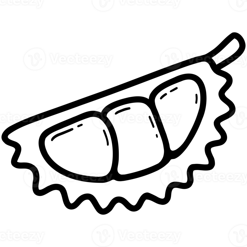 Yummy durian doodle png
