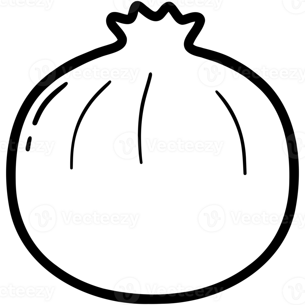Sweet pomegranate doodle png