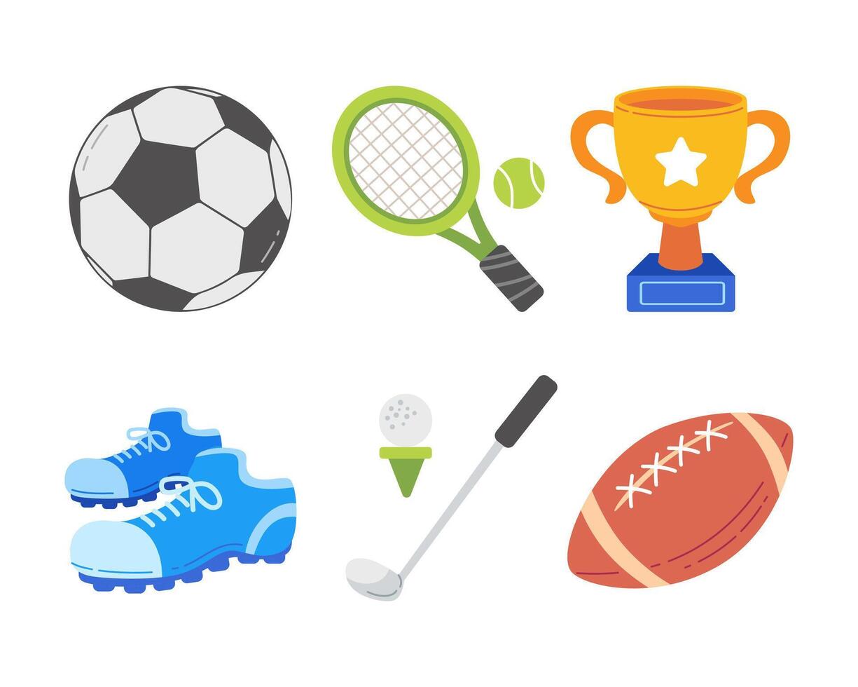 Sports equipment design element vector
