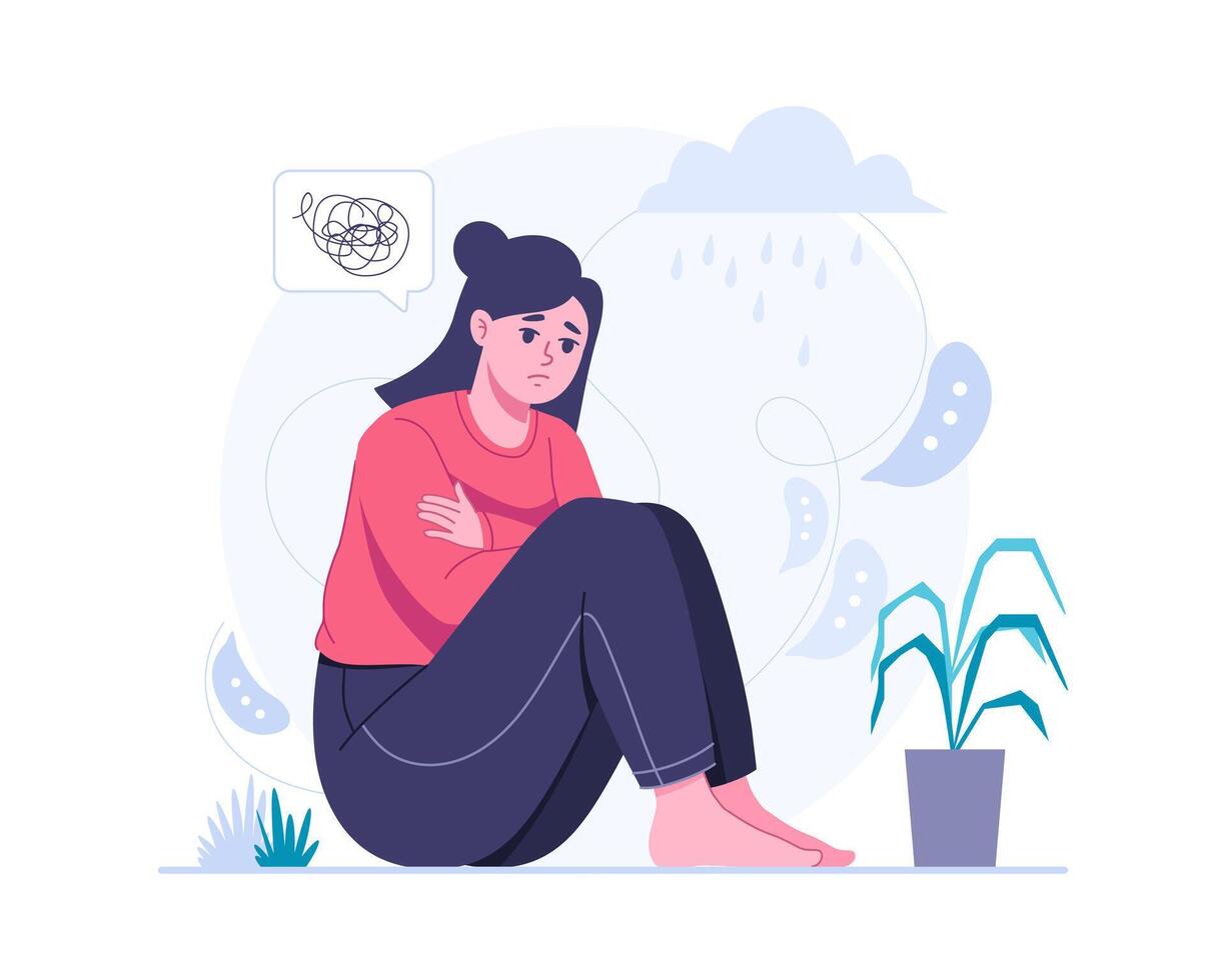 Anxiety concept illustration vector