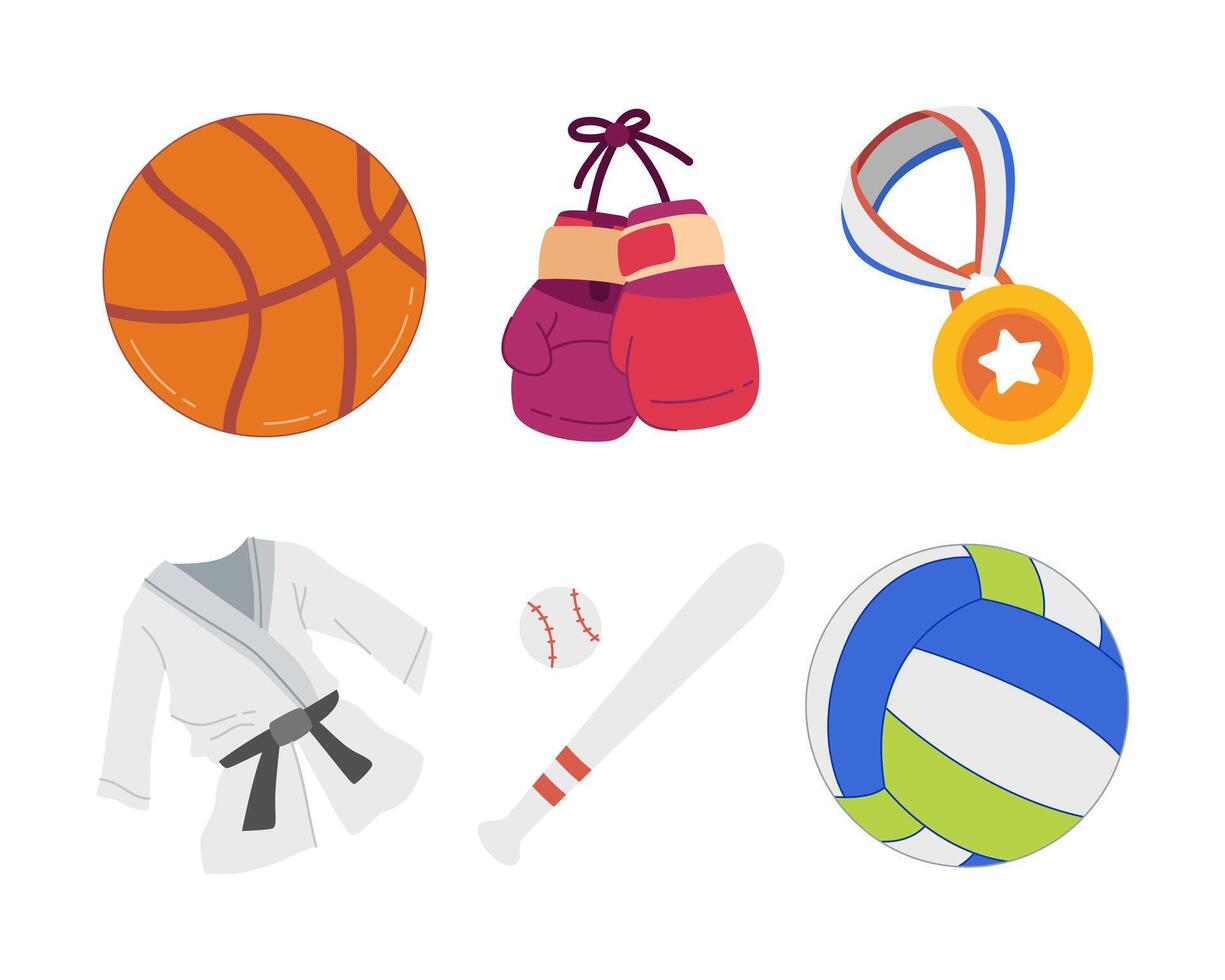 Sports equipment design element vector