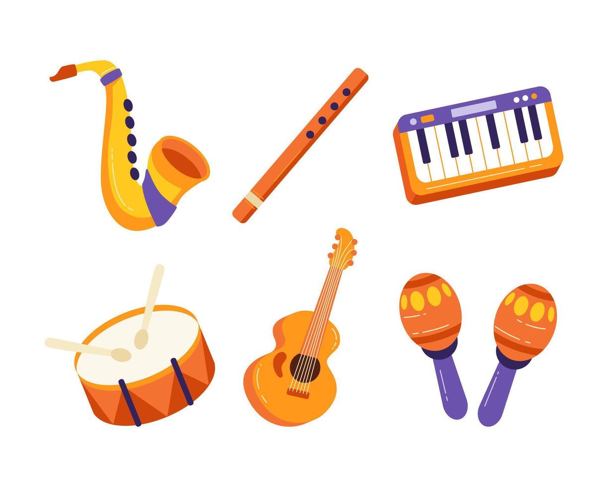 Music instrument design element vector