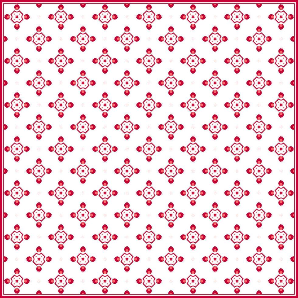 a vintage pattern of unique red ornament for wallpaper vector