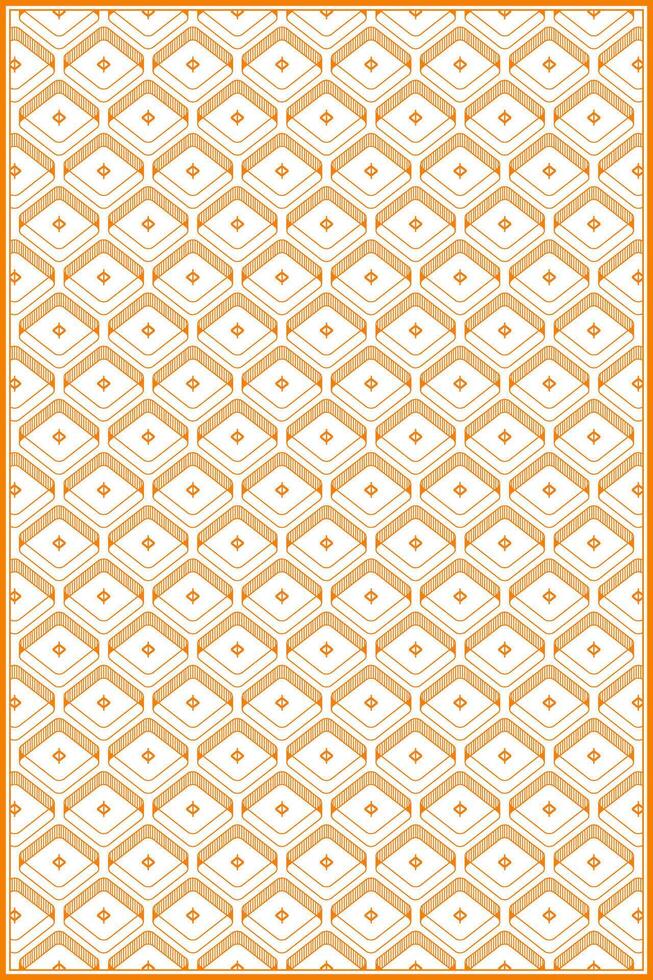 creative rhombus lines pattern with colorful orange dominant vector