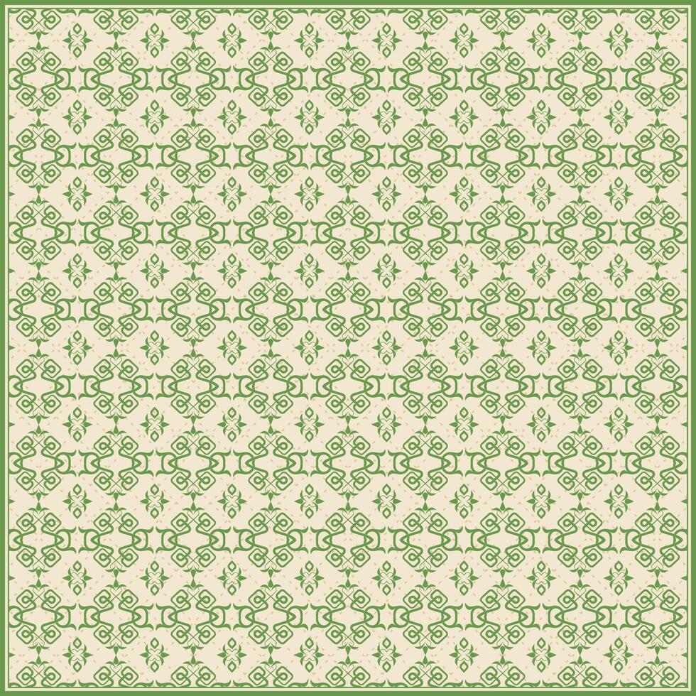 beautiful floral batik pattern with symmetrical endless shape vector