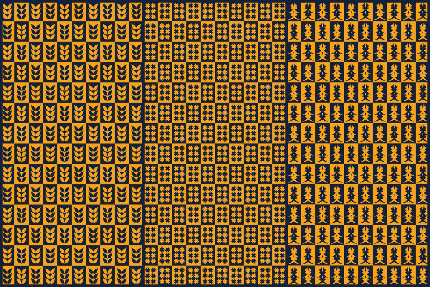 creative checkered pattern with unique ornaments inside vector