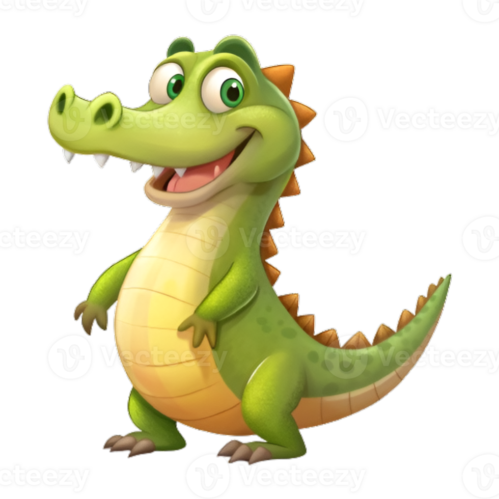Happy cute Crocodile image cartoon style png
