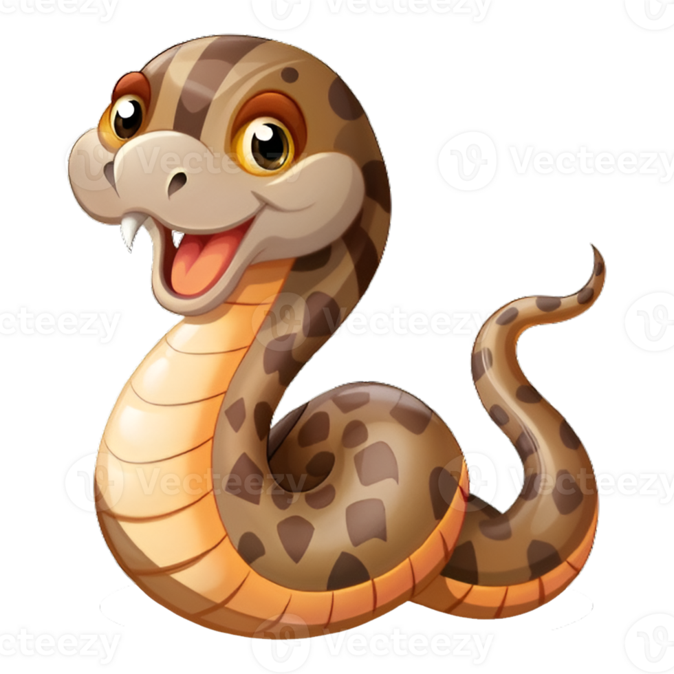 Happy cute Snake image cartoon style png