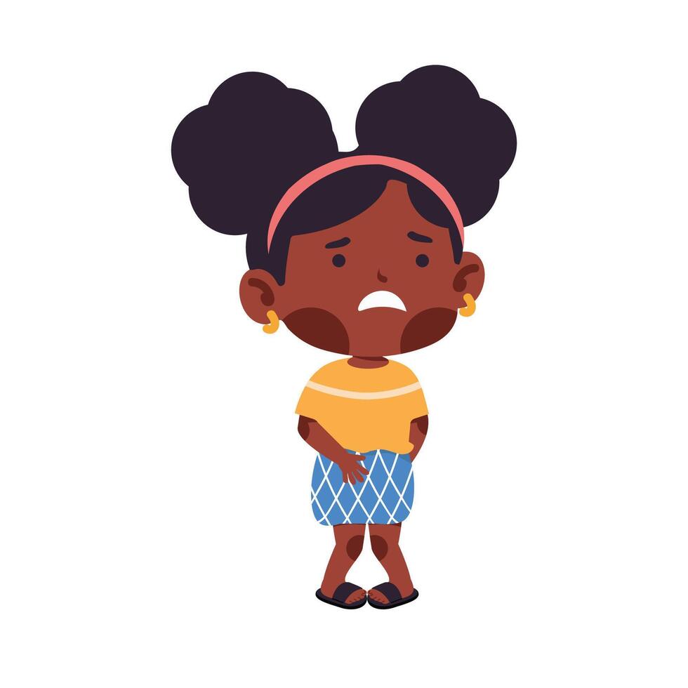 Little girl need a pee vector