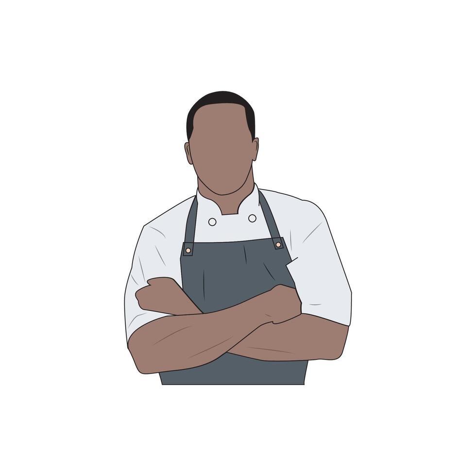 butcher cartoon for labor day design vector