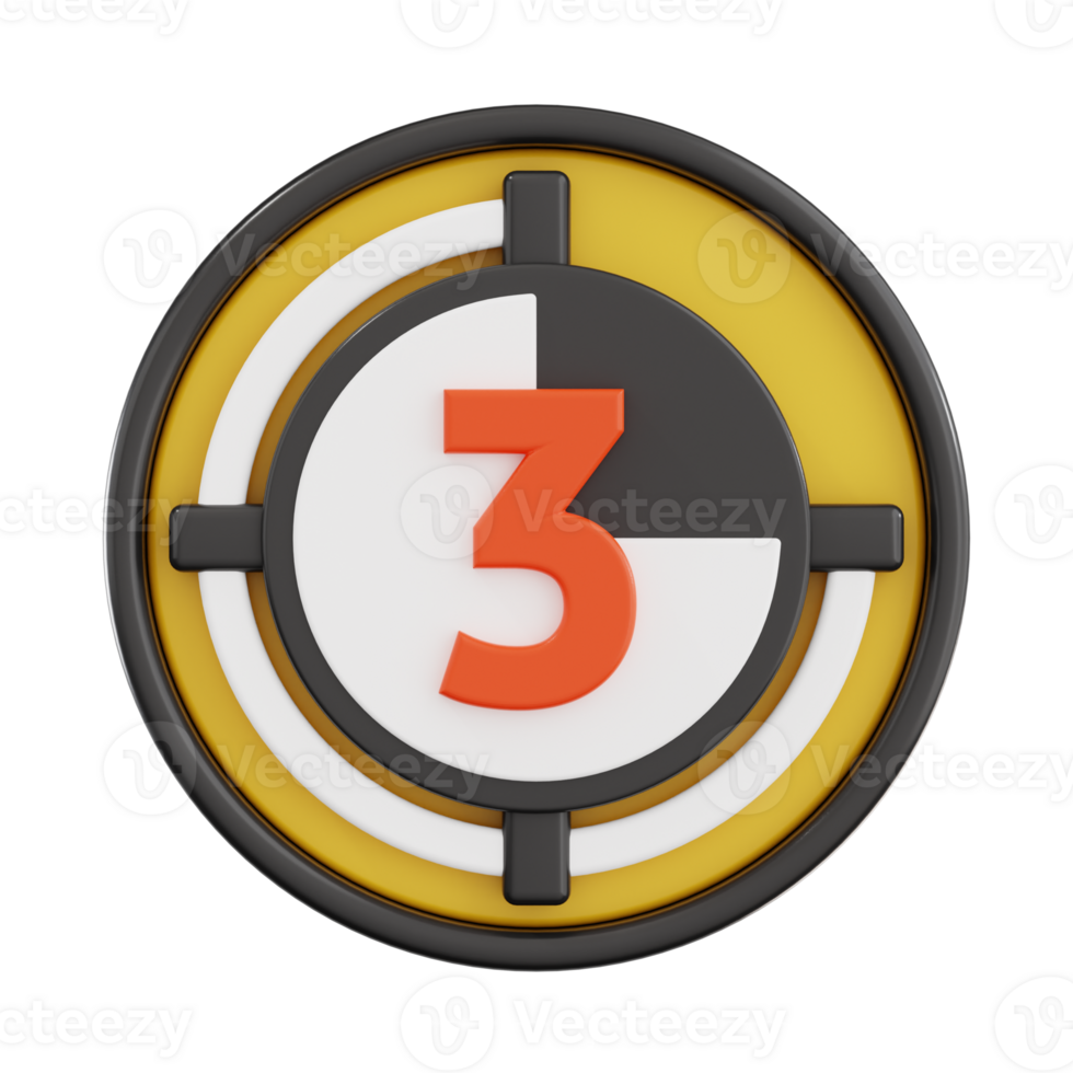 Cinema Countdown 3d icon, transparent background png